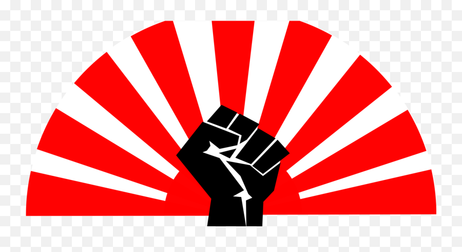 Raised Fist Flag Of Japan Symbol - Fist Flag Transparent Fist Flag Png,Japan Flag Transparent