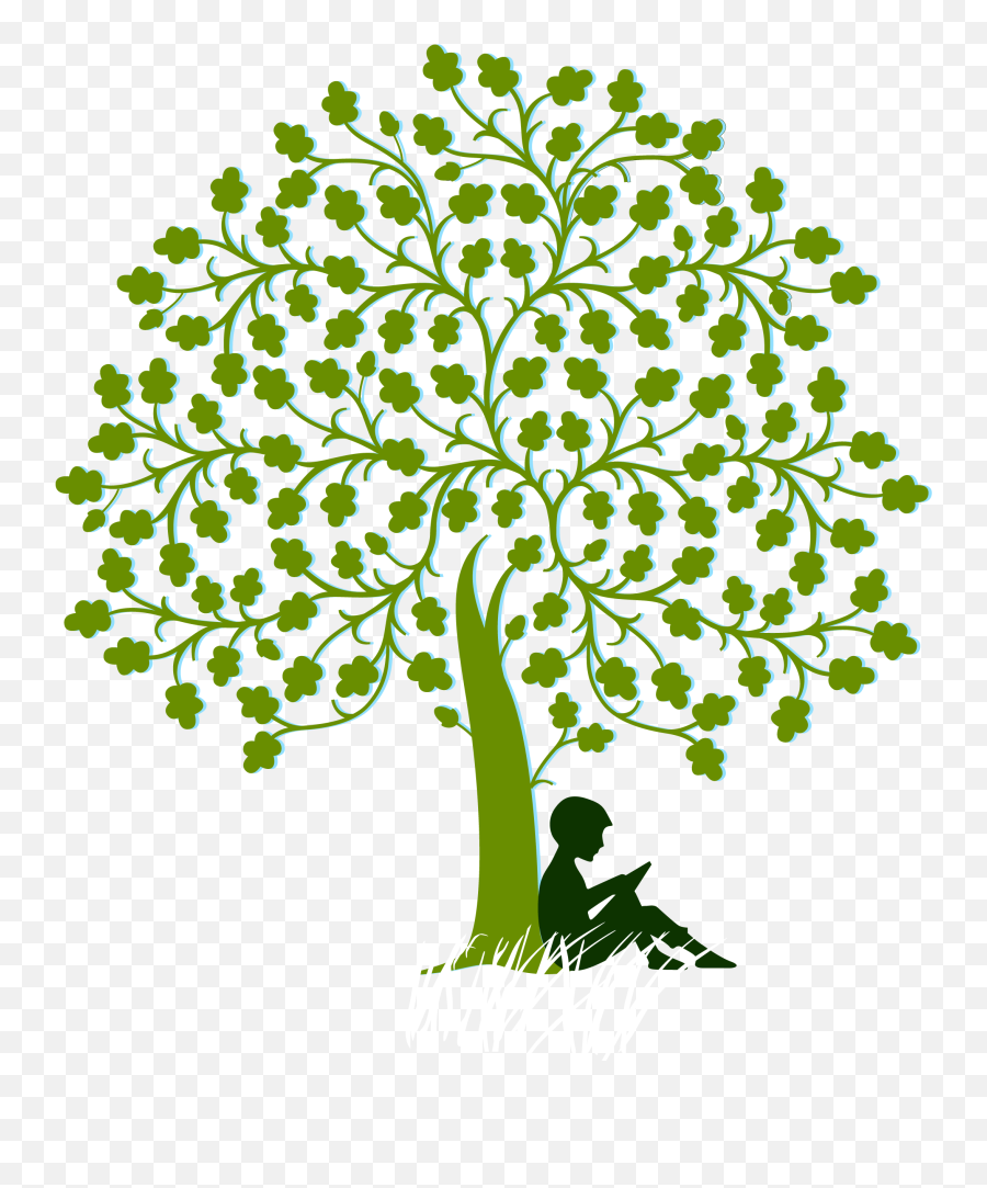 Paper Wall Decal Sticker - Child Reading Under A Tree Png,Money Tree Png