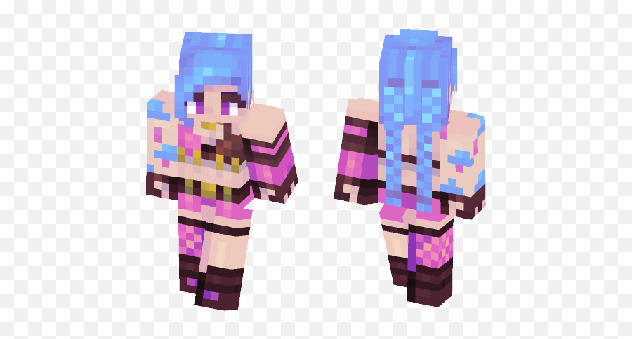 Download Jinx - League Of Legends Minecraft Skin For Free Fictional Character Png,Jinx Png
