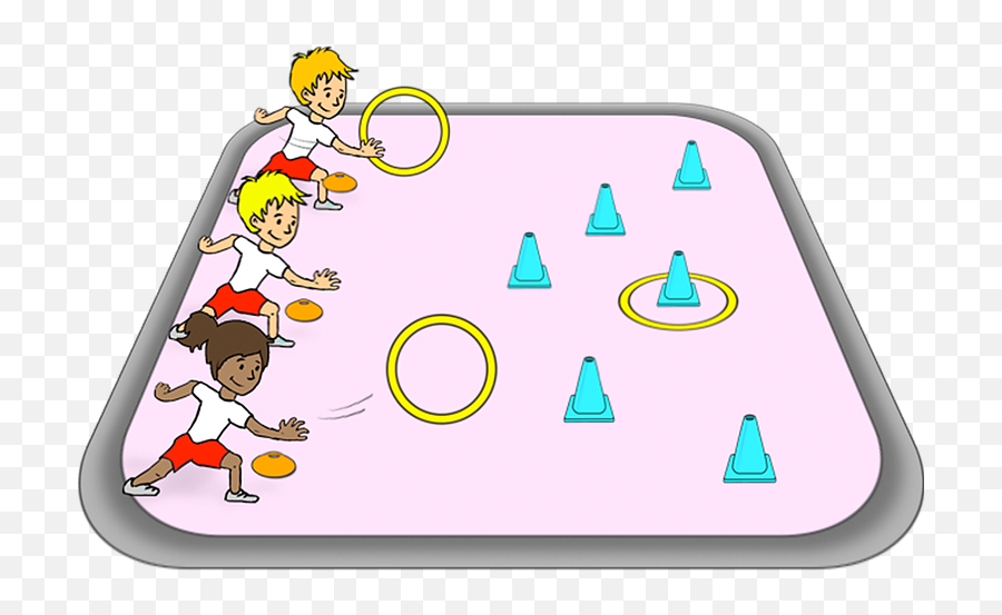 Throw Hoops Over Cones Fun Games With Hula Pe - Throw Hoops Png,Hula Hoop Png