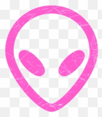 Hot Pink Distressed Alien Head - Menu0027s Shirts Whee Design Pink Alien Head Png,Alien Head Png