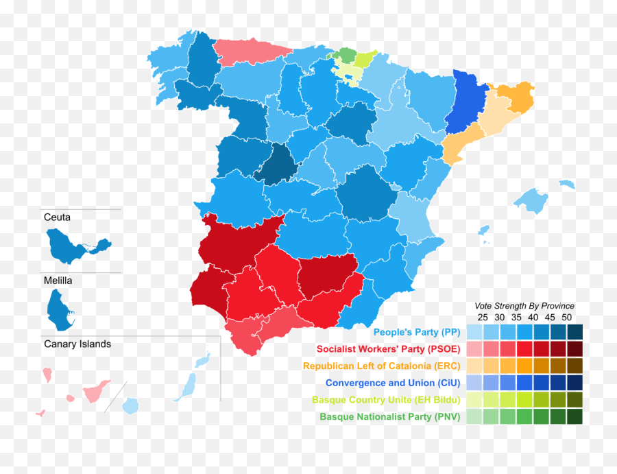 File2014 European Election In Spain - Vote Strengthsvg Spain Elections 2019 Png,Strength Png