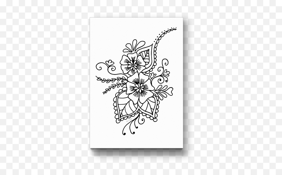 Henna Flower Poster - Illustration Png,Henna Png