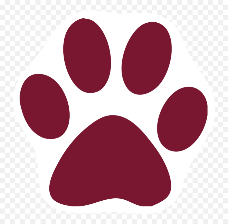 Download Dog Paw Print Png - Maroon Paw Print Clipart,Paw Prints Png