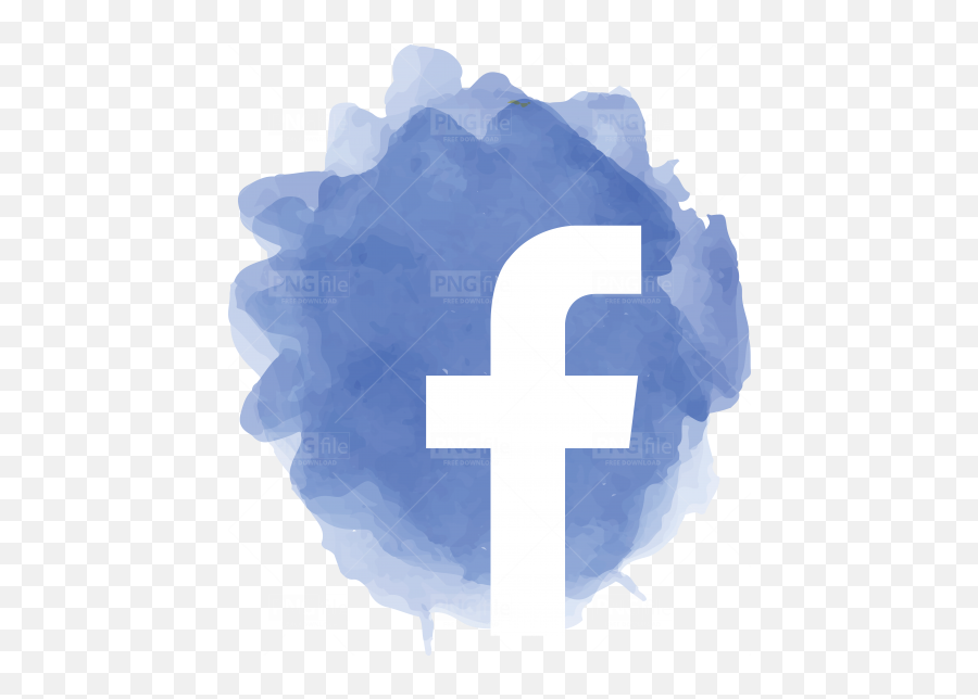 Facebook Watercolor Social Media Icon Logo - Photo 1035 Transparent Background Facebook Instagram And Youtube Logo Png,Watercolor Logo