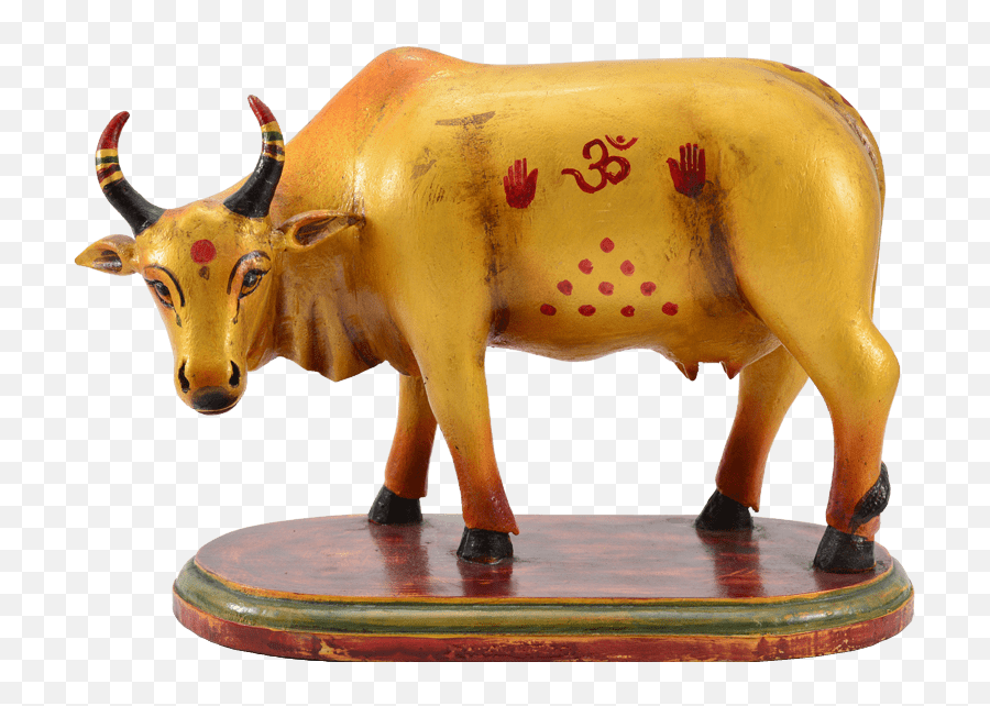 Download Golden Cow Figurine 1 - Bull Full Size Png Image Golden Cow Png,Bull Png