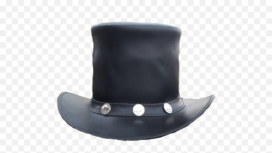Steampunk Black Diamond Leather Top Hat With Buffalo Nickels - Buffalo Nickel Png,Black Cowboy Hat Png