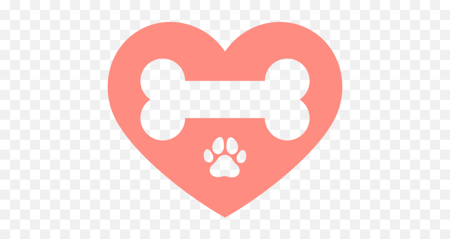 Pink Heart Bone Dog Footprint Flat - Transparent Png U0026 Svg Corazon Huellas De Perro,Dog Bone Png