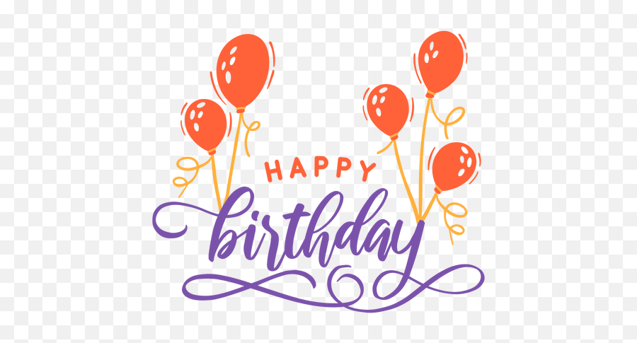 Happy Birthday Lettering - Transparent Png U0026 Svg Vector File Transparent Happy Birthday Lettering,Happy Birthday Logo Png