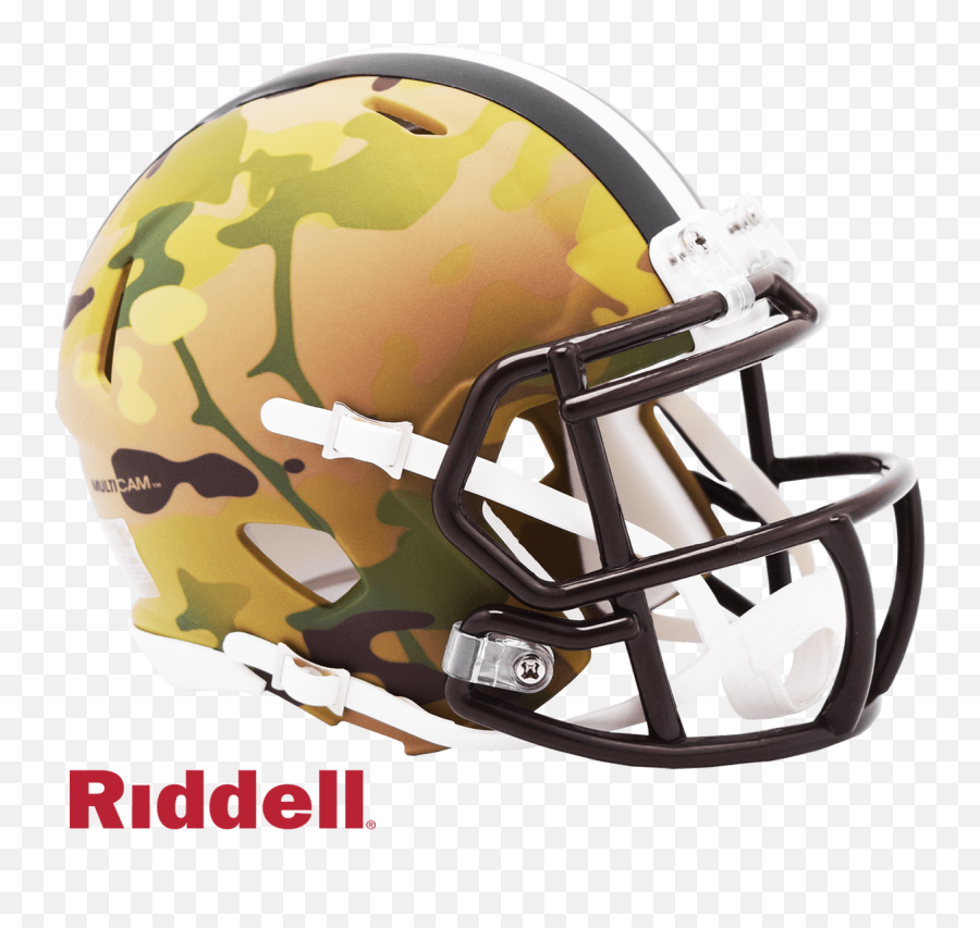 Cleveland Browns - Camo Alternate Speed Riddell Mini Helmet Cleveland Browns Png,Cleveland Browns Logo Png