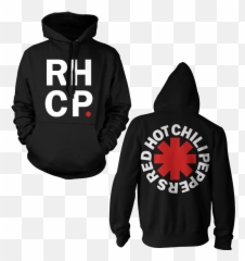 Mens Rhcp Stacked Logo Pullover Hoodie - Red Hot Chili Peppers Sweatshirt png