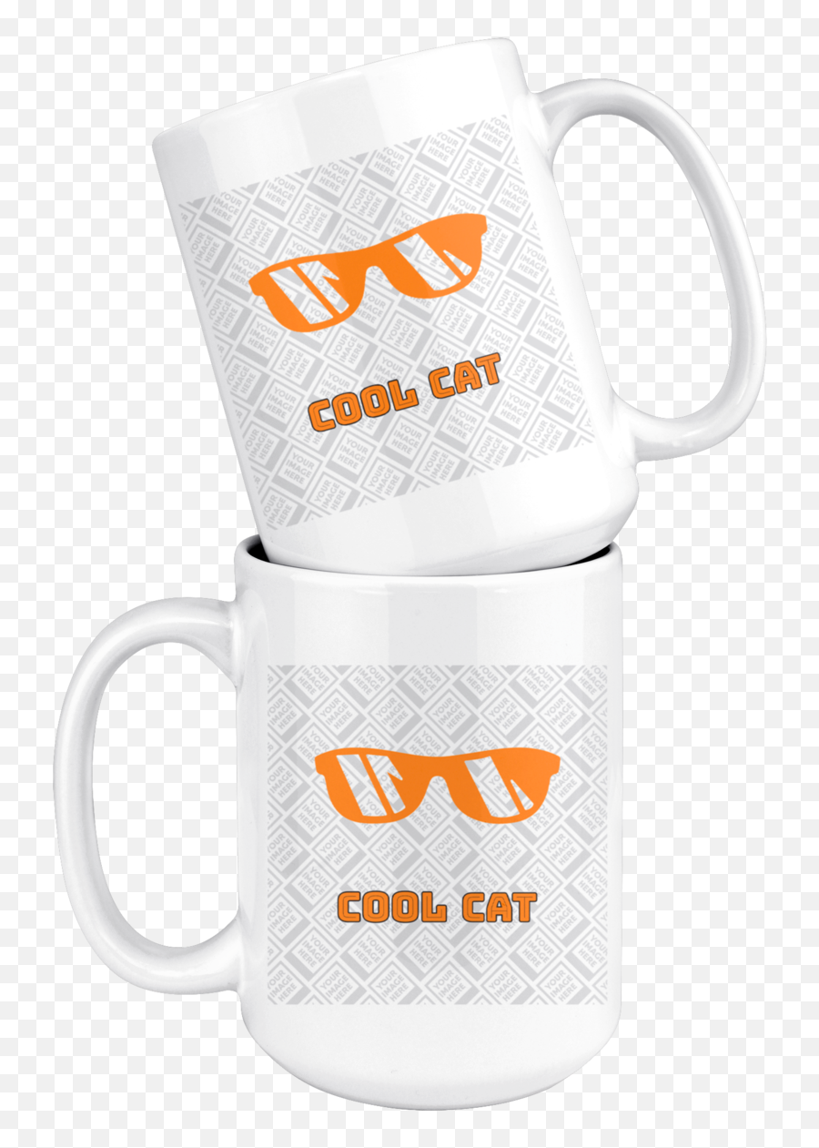 Cool Cat 15oz Ceramic Mug - Mug Png,Cool Cat Png