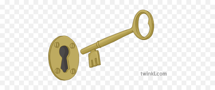Lock And Key Door House Open Close Brass Ks3 Illustration - Cerrar Con Llave La Puerta Png,House Key Png