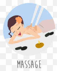 Spa Black And Clip Library Stock - Massage Spa Cartoon Png Relaxing Massage Clipart,Spa Png