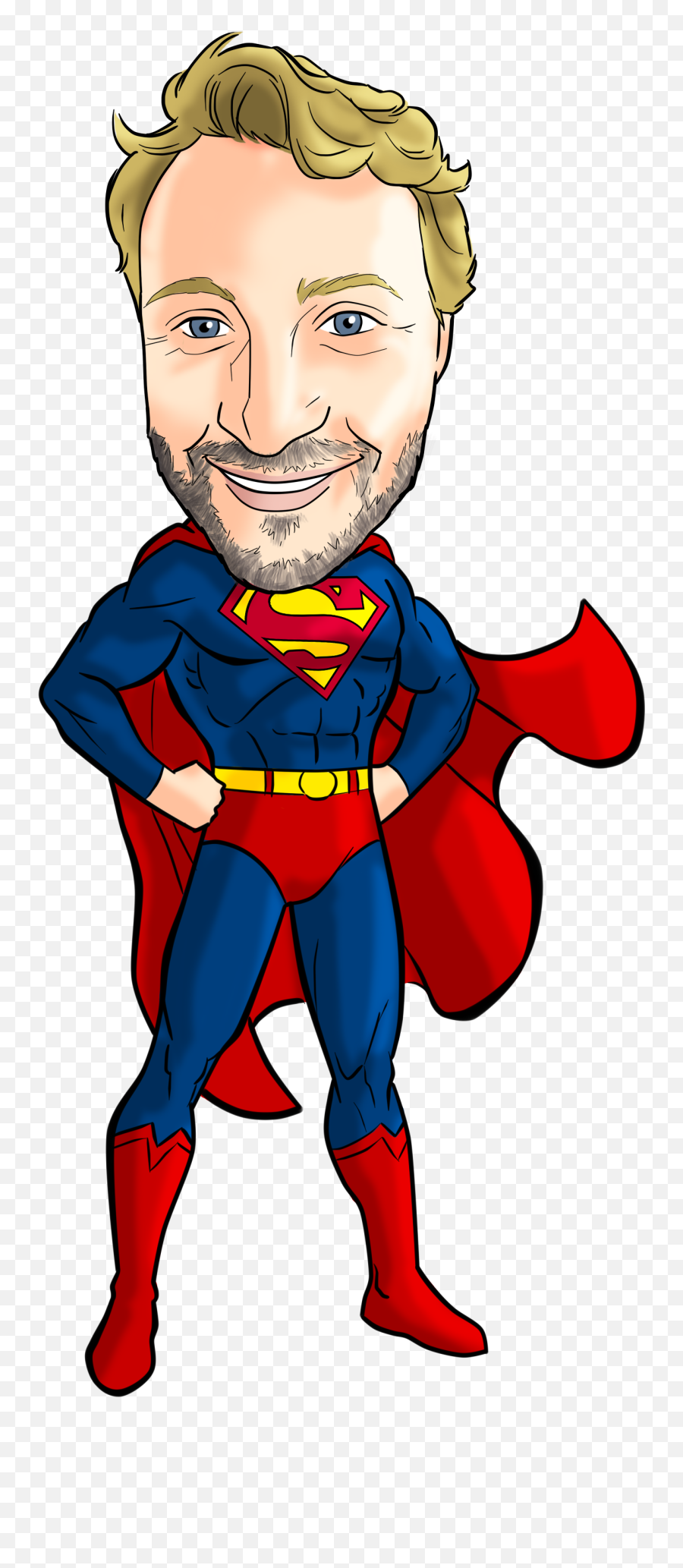 Superman Superhero Caricature Cartoon Youtube - Superman Png,Super Man Png