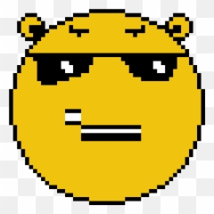 Pixilart - sunglasses emoji by ReverseJ Thug Life Emoji Png