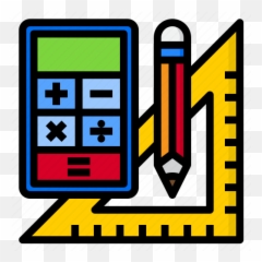 Calculator Office Pencil Ruler Stationery Icon - Download Cost Icons png