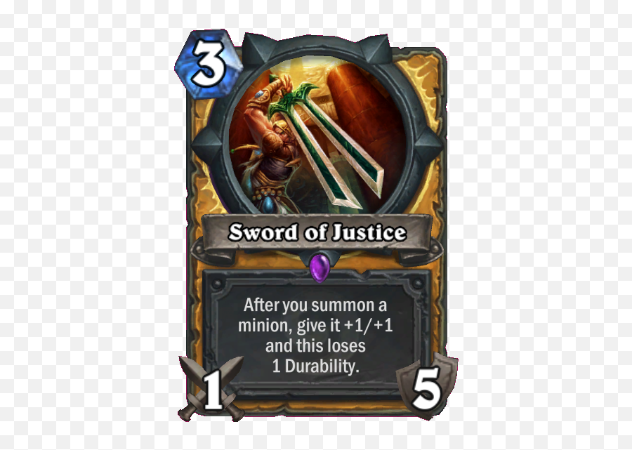 Sword Of Justice - Hearthstone Wiki Sword Of Justice Hearthstone Png,Sword Attack Icon