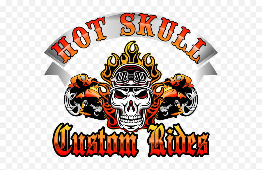 Hot Skull Custom Rides Logo Design - 48hourslogo Scary Png,Dragon Skull Icon