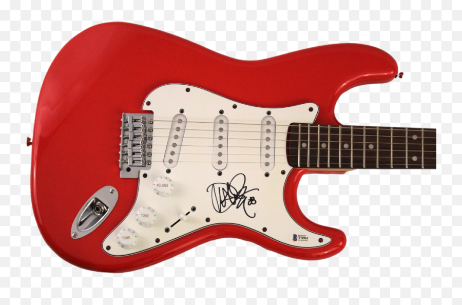 Mike Mccready Pearl Jam Signed Autographed Acoustic Guitar - Fender Mij Traditional 60s Stratocaster Candy Tangerine Png,Vintage Icon V100 Guitar