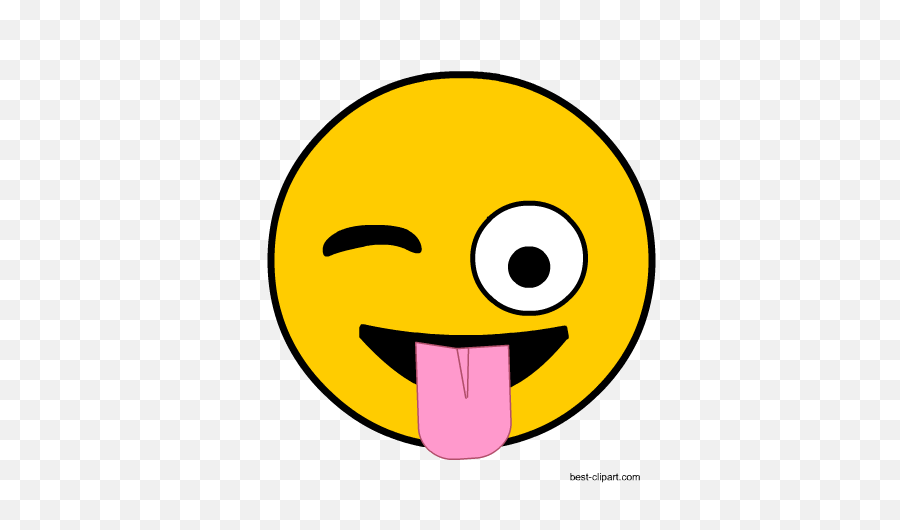 Winking Emoji Face With Tongue Clip Art - Booth Props Printable Emoji Faces Png,Tongue Emoji Png