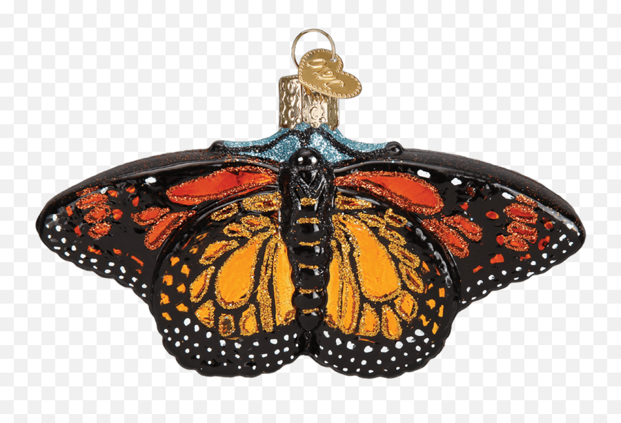 Old World Christmas Monarch Butterfly Glass Ornament - Christmas Ornament Png,Monarch Butterfly Png
