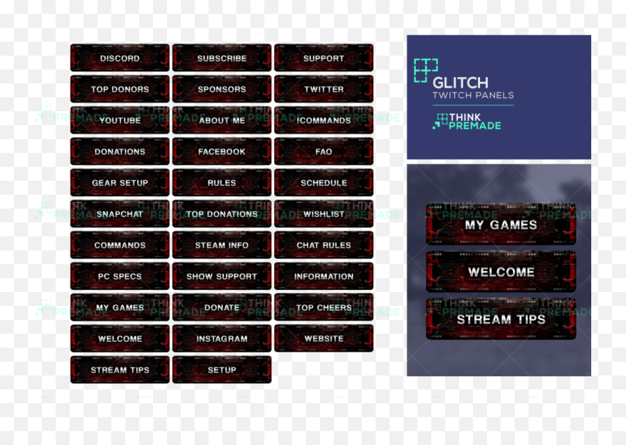 Glitch Panels - Top Donater Twitch Panel Png,Glitch Png