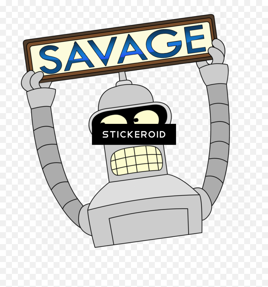 Download Hd Savage Bender Futurama - Cartoon Png,Bender Png