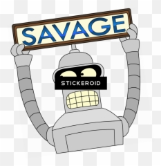 Download Hd Savage Bender Futurama - Cartoon Png,Bender Png