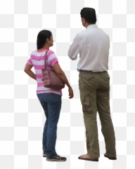 Png People Talking Transparent - Person Standing From Behind