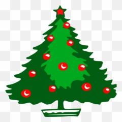 Christmas Tree Clip Art - Transparent Black Silhouette png