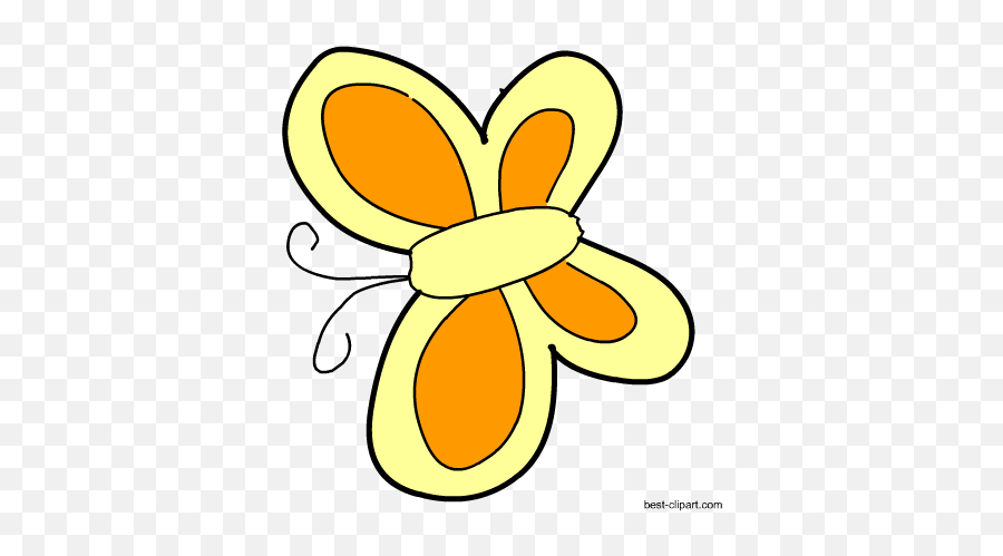 Free Cute Butterfly Clip Art Graphics - Clip Art Png,Yellow Butterfly Png