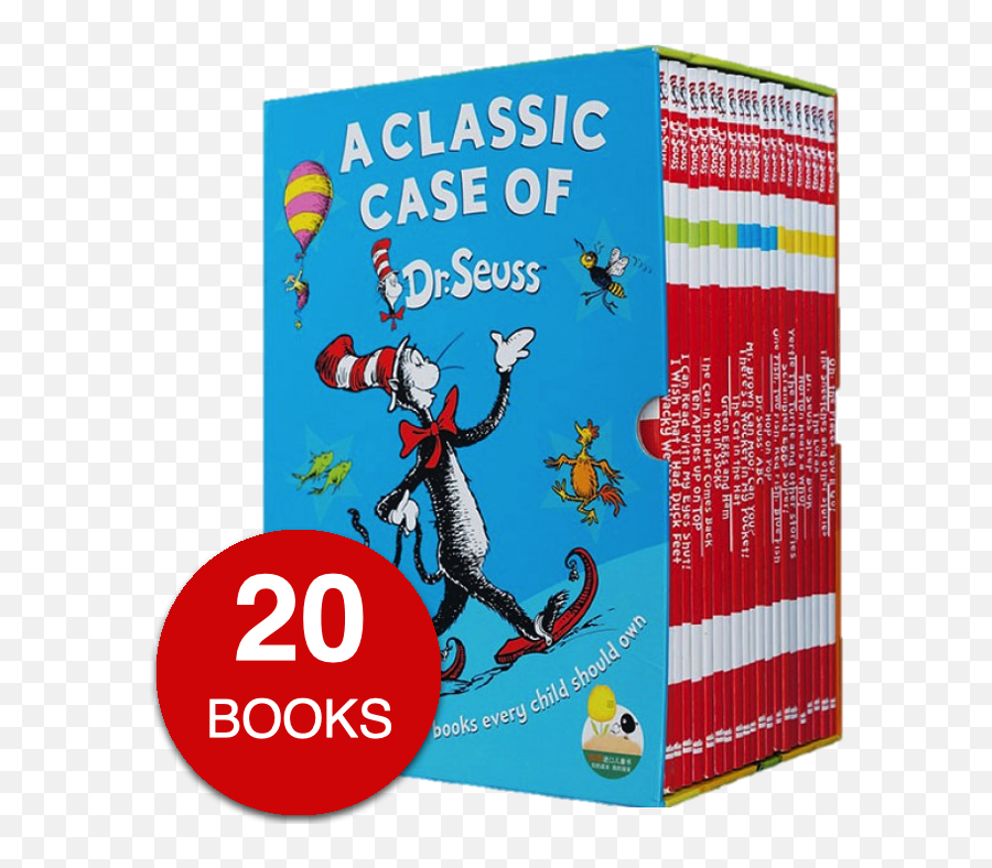 A Classic Case Of Dr Seuss 20 Books - Classic Case Of Dr Seuss Book Set Png,Dr Seuss Png