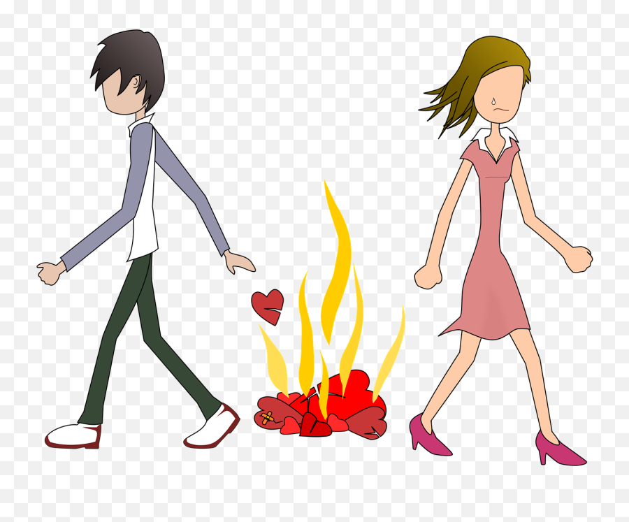 Love Break Up Cartoon Couple Png Anime Transparent - free transparent png  images 