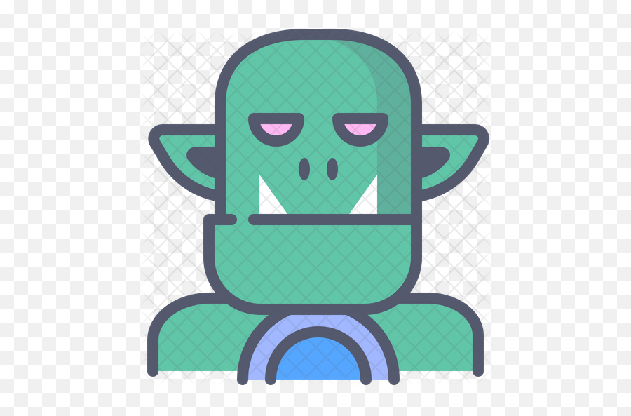 Orc Icon Of Colored Outline Style - Orc Icon Png,Orc Png