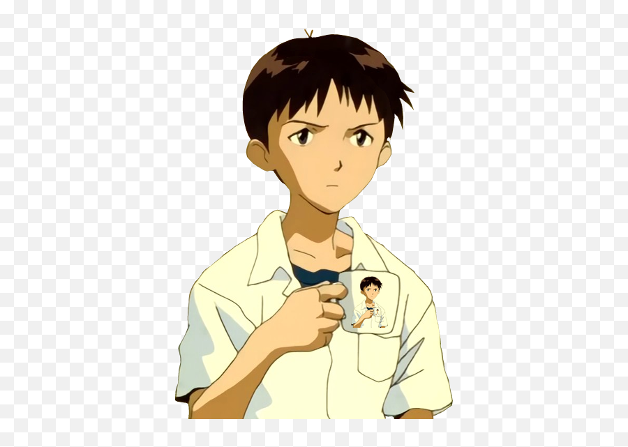 Shinji Holding A Mug Know Your Meme - Shinji Mug Png,Rei Ayanami Png