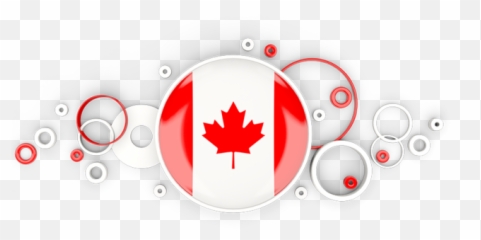 Circle Background Illustration Of Flag Canada - Background Flag Png