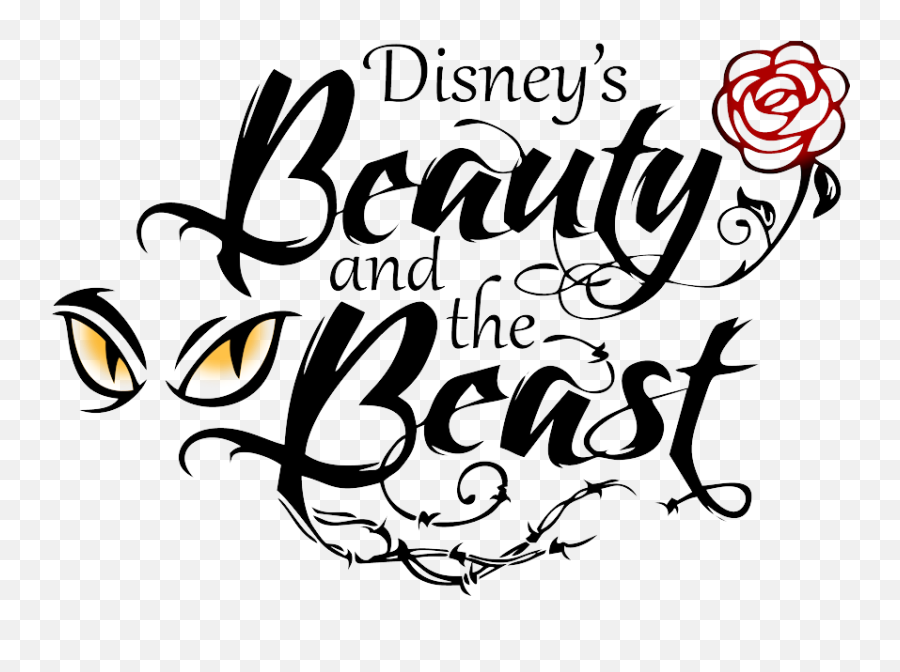 And The Beast Logo Drawing Png Image - Beauty And The Beast Calligraphy,Beauty And The Beast Logo Png