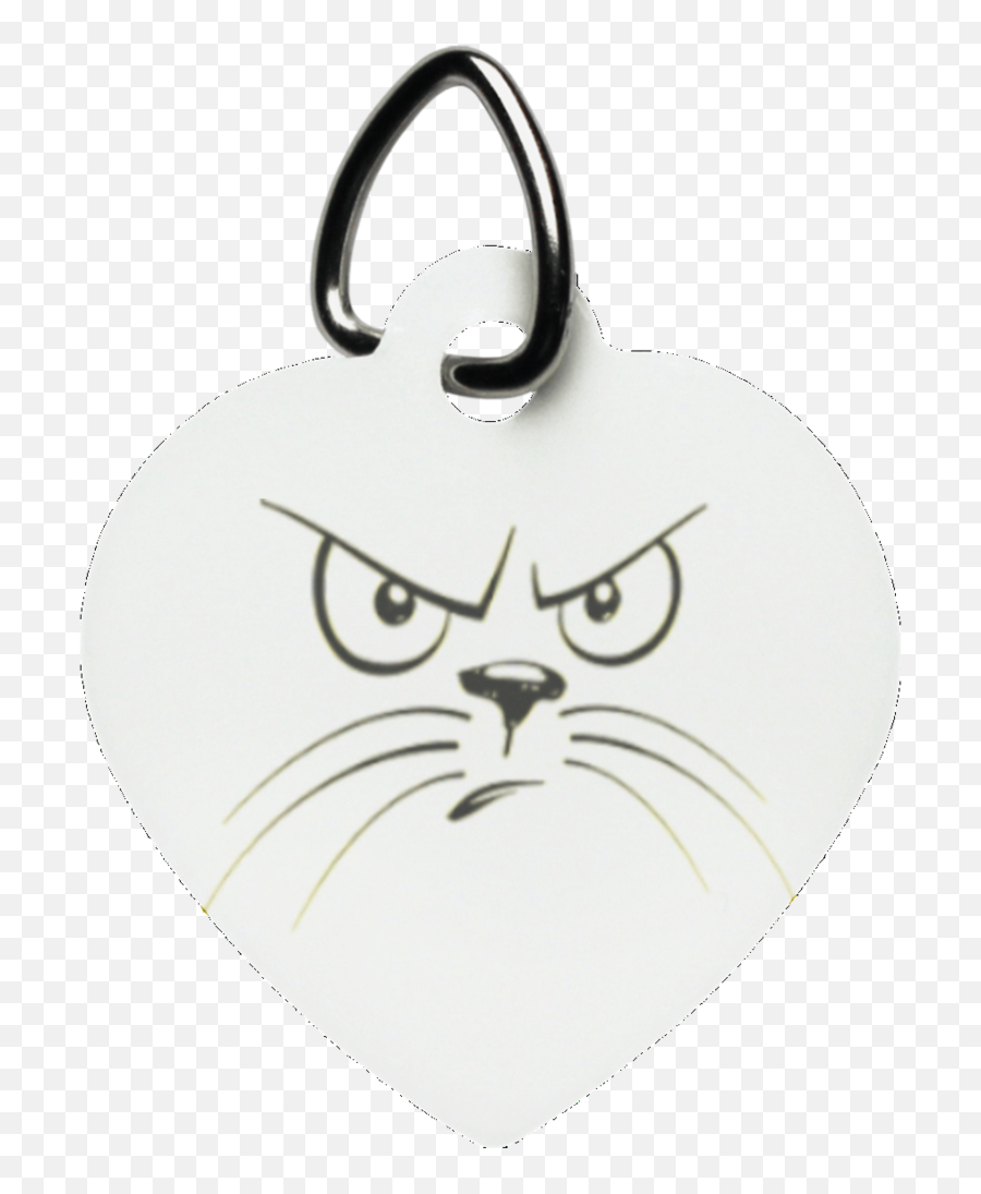 Angry Cat Heart Pet Tag - Cat Png,Angry Cat Png