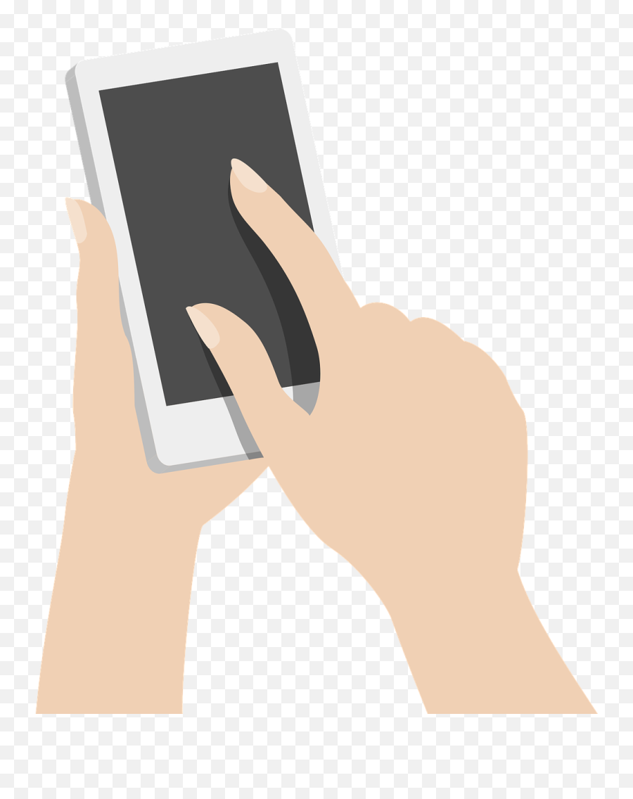 Phone In Hand Png - Hand On Phone Vector Png,Handshake Transparent Background