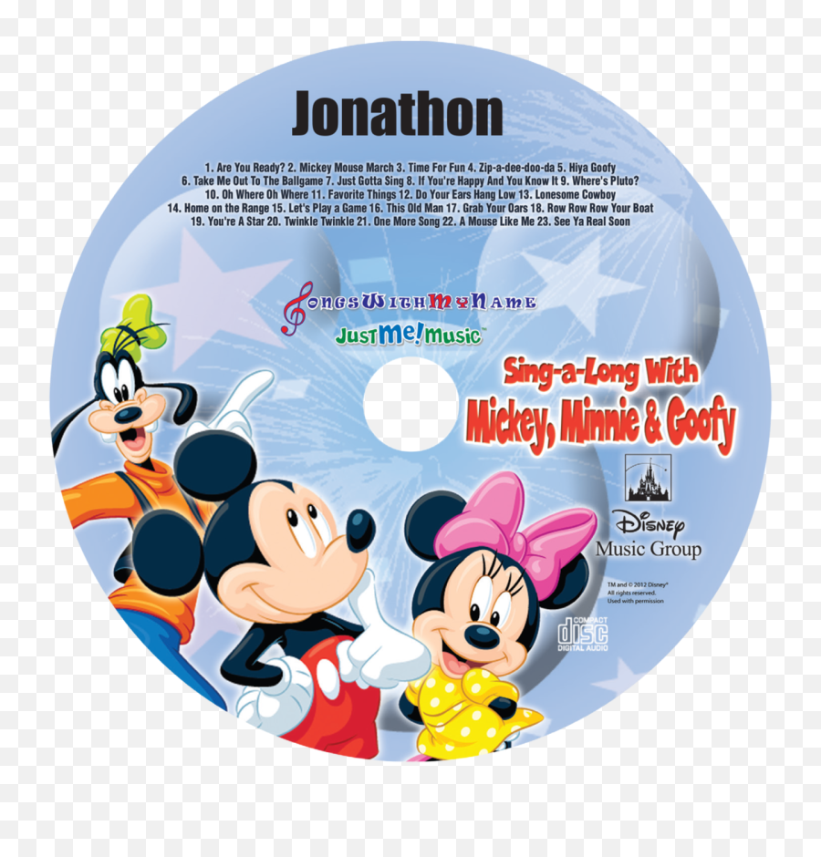 Songs With My Name Personalized Music Cd Mickey Minnie U0026 Goofy Sing - Along Cd Mickey Mouse Png,Goofy Transparent