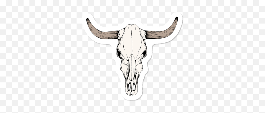 Featured Stickers Cow T - Shirts Tanks And Cow Skull Clipart Png,Cow Skull Png