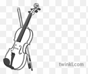 Violin Black And White 1 Illustration - Twinkl Vertical png