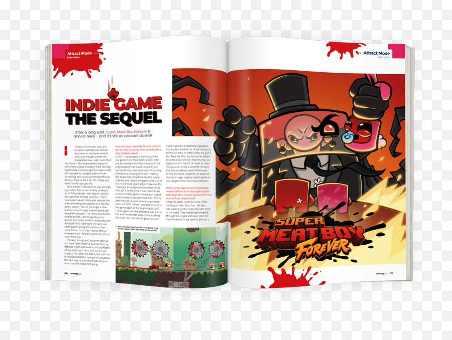 Out Now Seeing Red In Wireframe 17 U2014 Magazine - Fictional Character Png,Super Meat Boy Logo