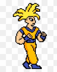 Pixilart - Goku walking logo by Anonymous King Hippo Punch Out png