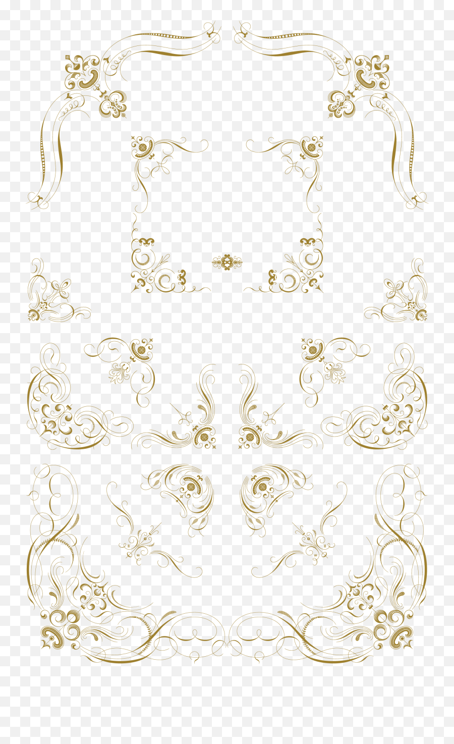 Luxurious Flourishes Vector Pack - Decorative Corners Full Png,Flourishes Png