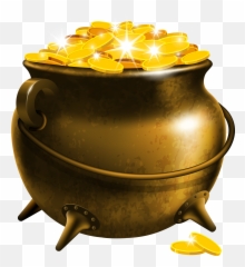 Patrick Day Pot Of Gold Coins - Transparent St Patricks png