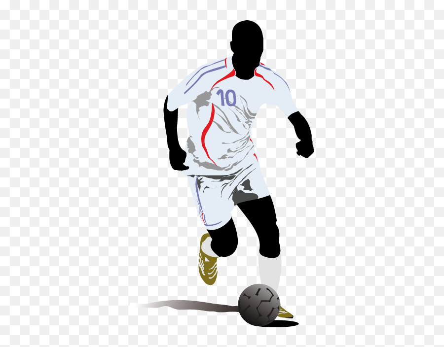 Football Player Wall Decal - Soccer Player Vector Png,Football Player Silhouette Png