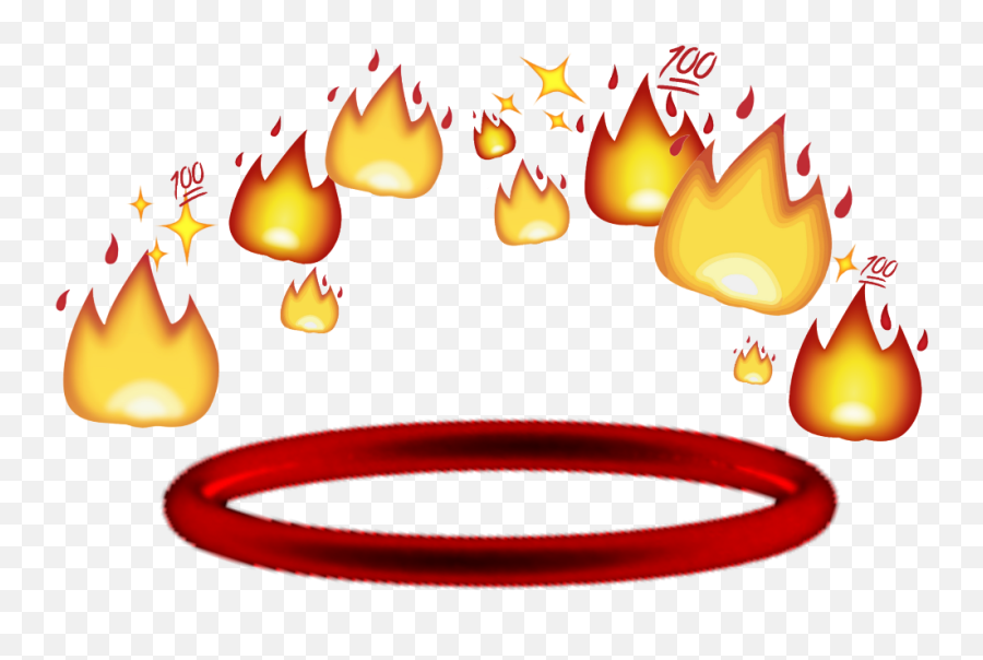 Memezasf Halo Crown Firecrown Sticker By Supremeasf - Lit Emoji Crown Png,Flame Emoji Transparent