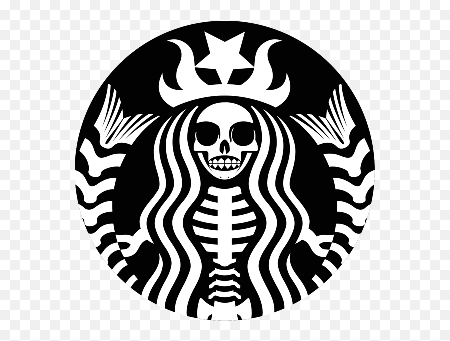 Scary Starbucks Logo - Starbucks Icon Png Black,Starbucks Logo Printable.